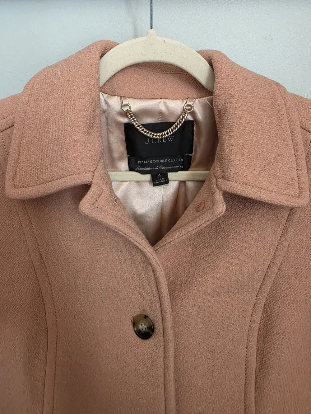 J.Crew Classic lady day coat in Italian double-cloth wool with Thinsulate size 4